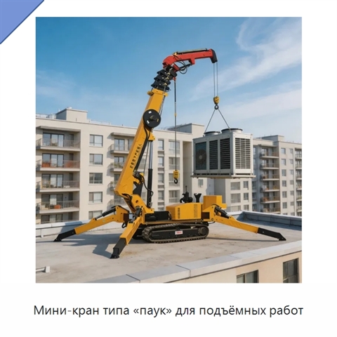 Мини-кран типа «паук» для подъёмных работ