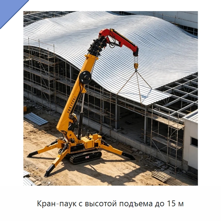 Кран-паук с высотой подъема до 15 м — Краны