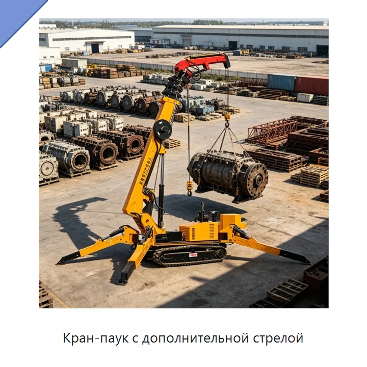 Кран-паук с дополнительной стрелой — Краны