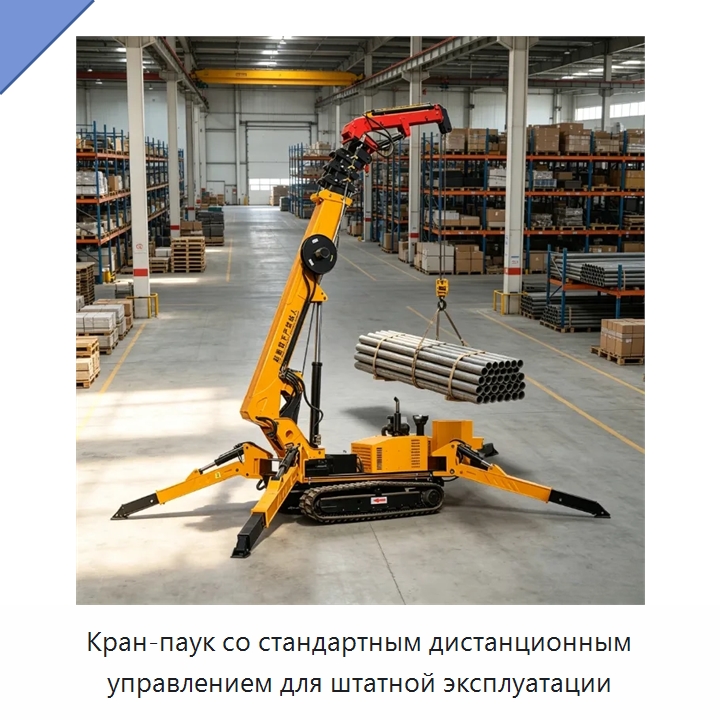 Кран-паук со стандартным дистанционным управлением для штатной эксплуатации — Краны