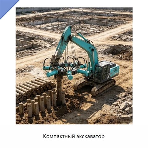 Компактный экскаватор