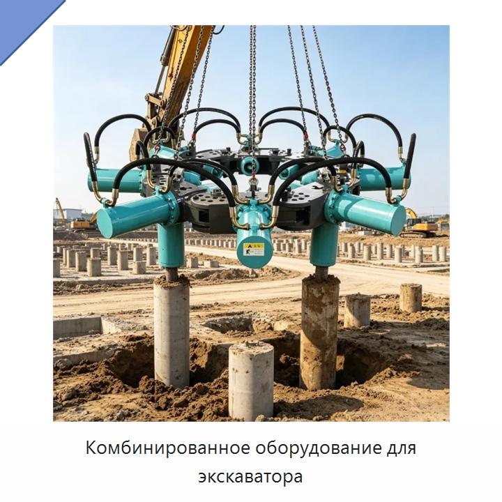 Комбинированное оборудование для экскаватора — Навесное оборудование для строительной техники