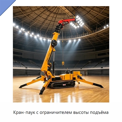 Кран-паук с ограничителем высоты подъёма