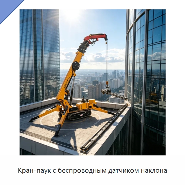 Кран-паук с беспроводным датчиком наклона — Краны