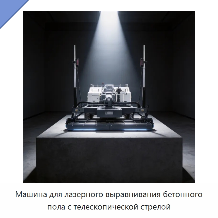 Машина для лазерного выравнивания бетонного пола с телескопической стрелой — Оборудование для работы с бетоном