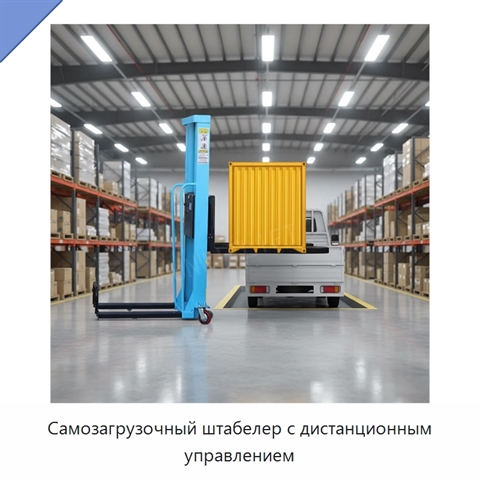 Самозагрузочный штабелер с дистанционным управлением