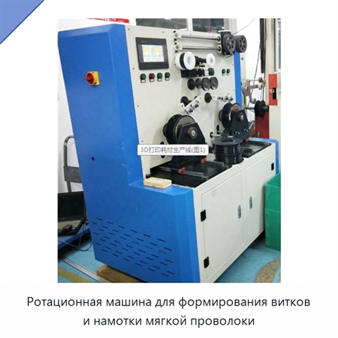Ротационная машина для формирования витков и намотки мягкой проволоки