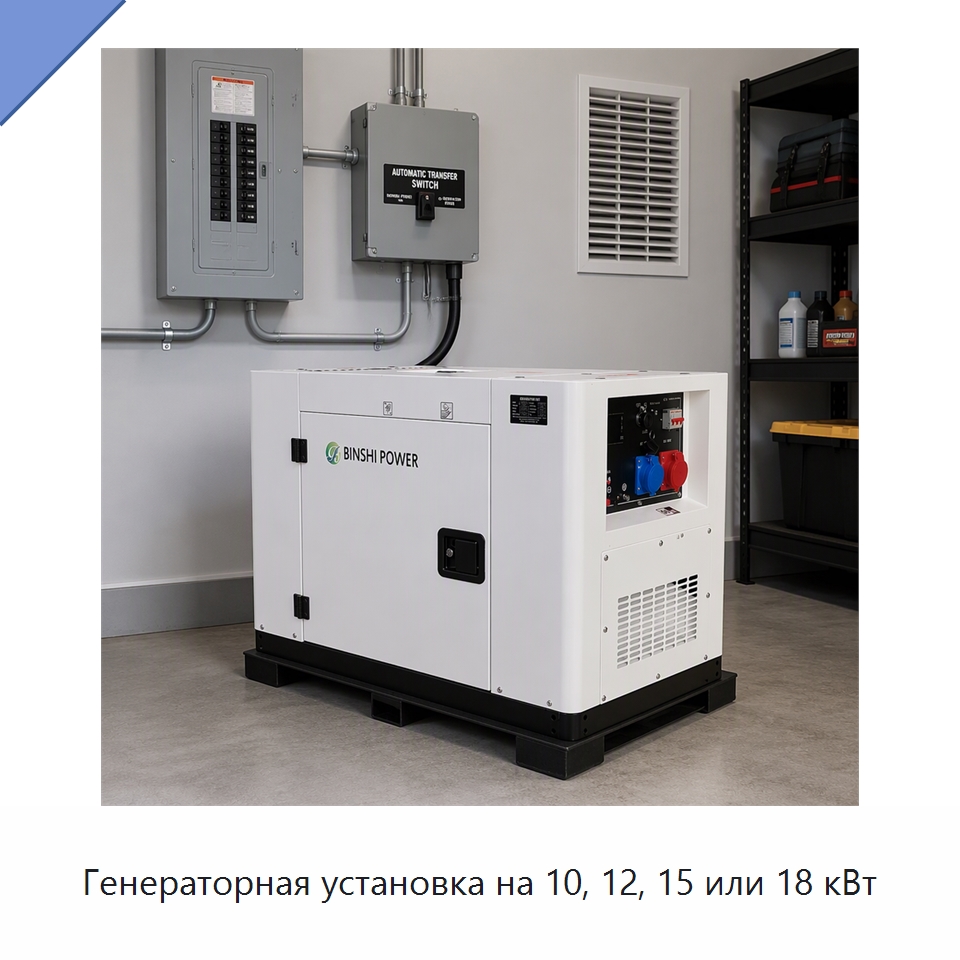 Генераторная установка на 10, 12, 15 или 18 кВт — Дизельные генераторы