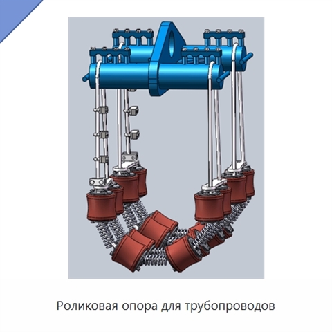 Роликовая опора для трубопроводов