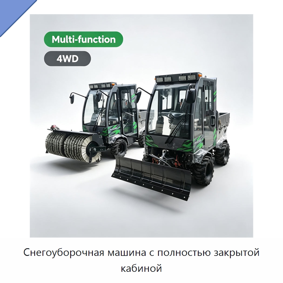 Снегоуборочная машина с полностью закрытой кабиной — Коммунальная техника