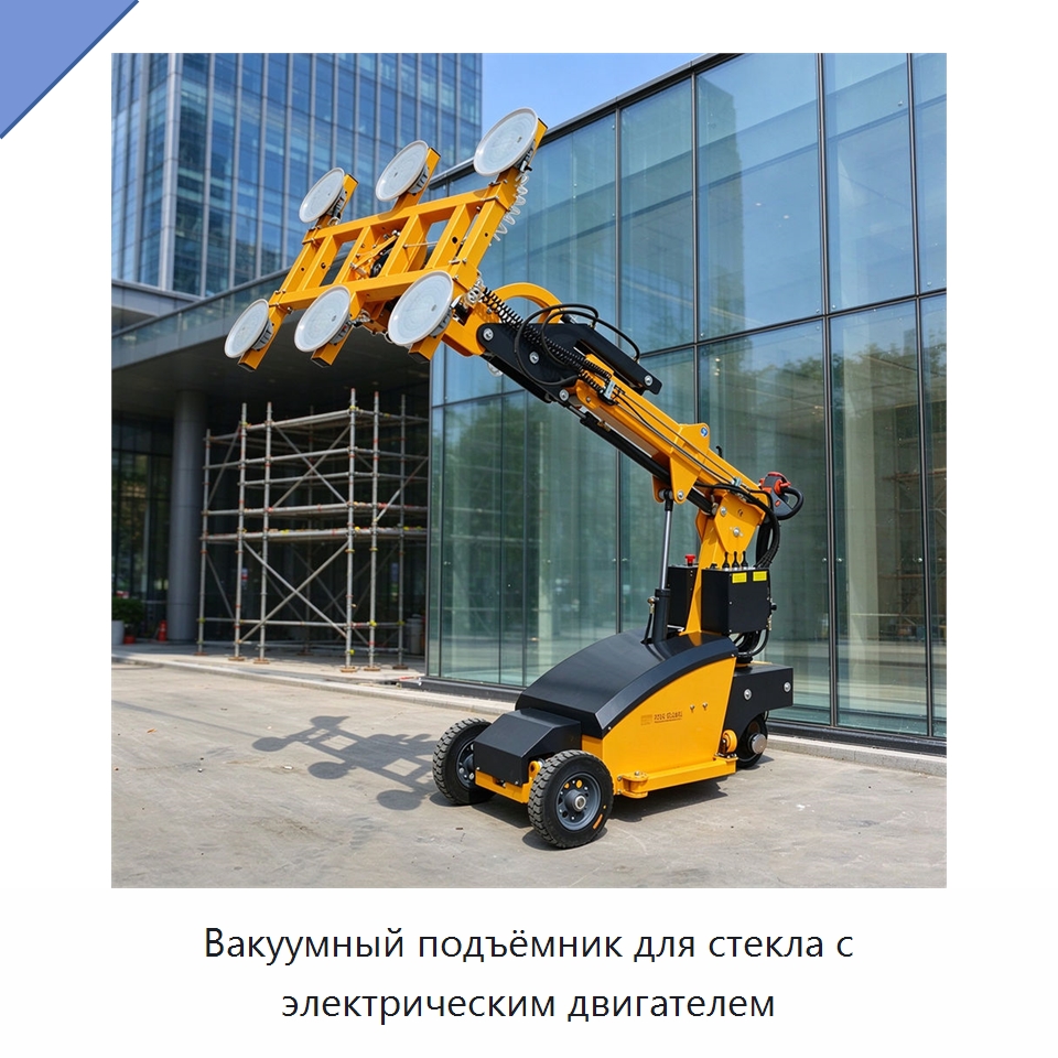 Вакуумный подъёмник для стекла с электрическим двигателем — Строительные подъёмники
