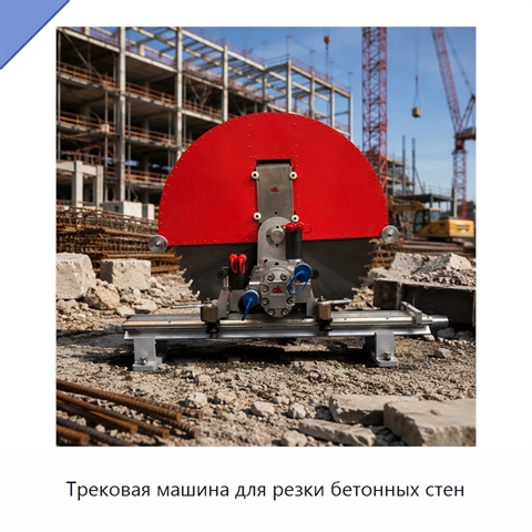 Трековая машина для резки бетонных стен