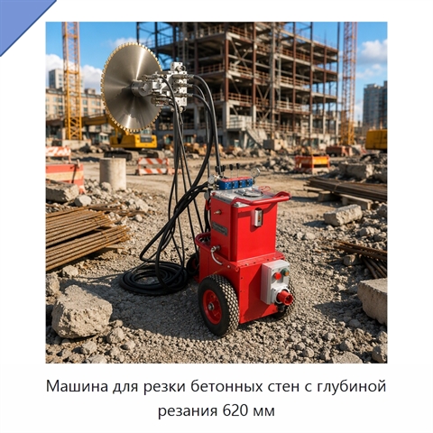 Машина для резки бетонных стен с глубиной резания 620 мм