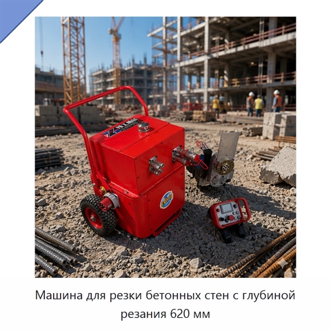 Машина для резки бетонных стен с глубиной резания 620 мм