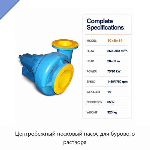 Центробежный песковый насос для бурового раствора