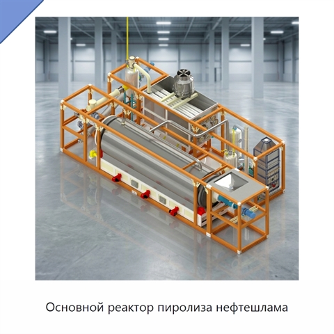 Основной реактор пиролиза нефтешлама