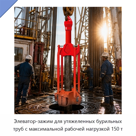 Элеватор-зажим для утяжеленных бурильных труб с максимальной рабочей нагрузкой 150 т
