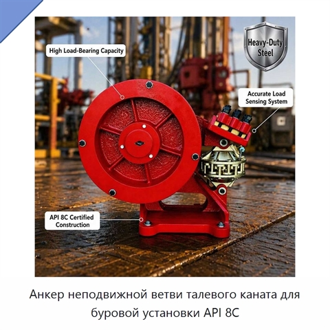 Анкер неподвижной ветви талевого каната для буровой установки API 8C