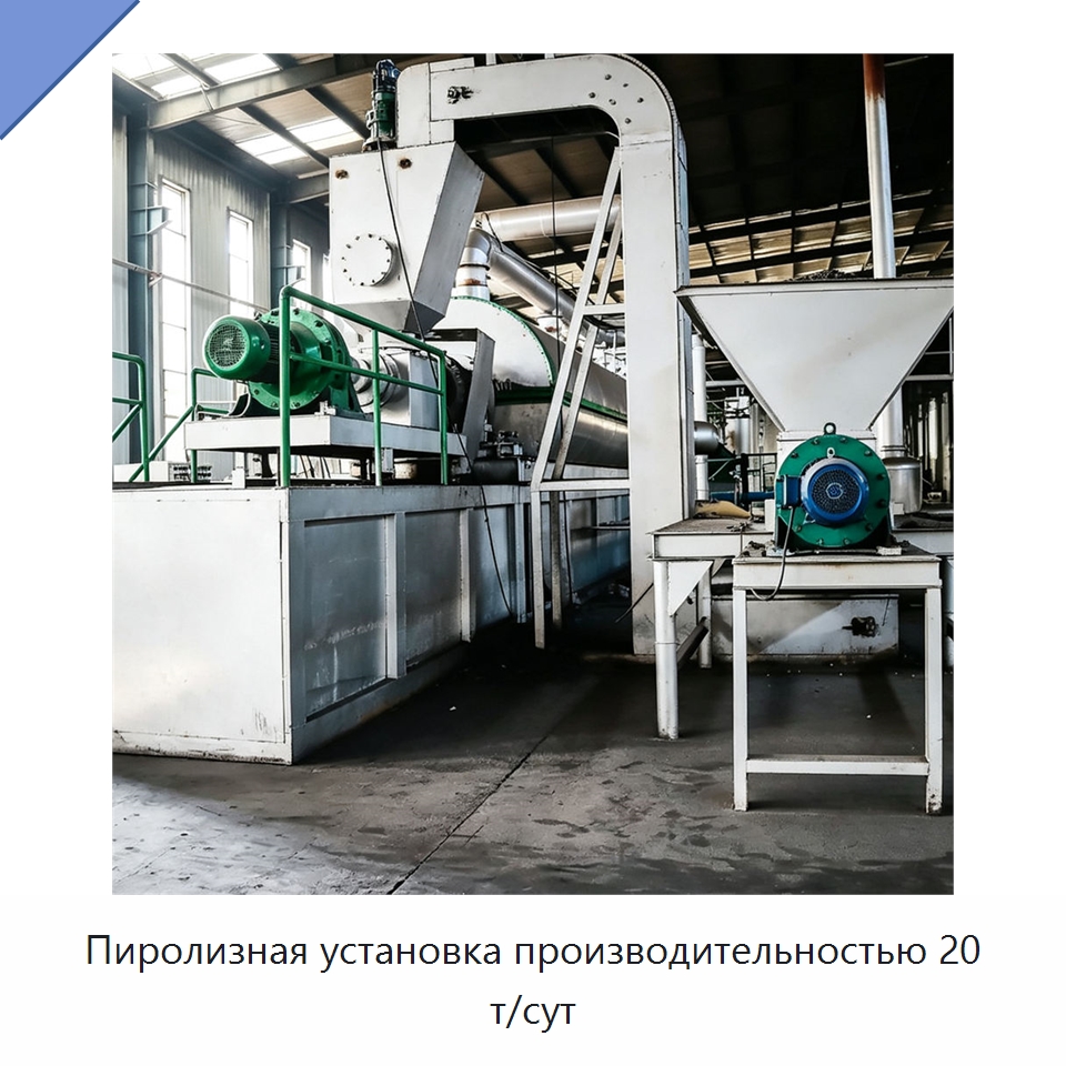 Пиролизная установка производительностью 20 т/сут — Оборудование для переработки резины