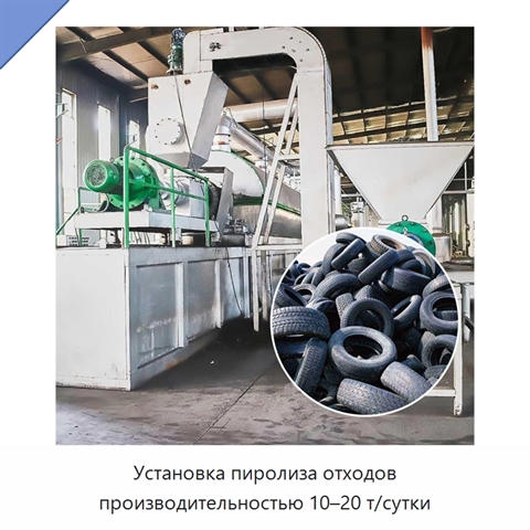 Установка пиролиза отходов производительностью 10–20 т/сутки