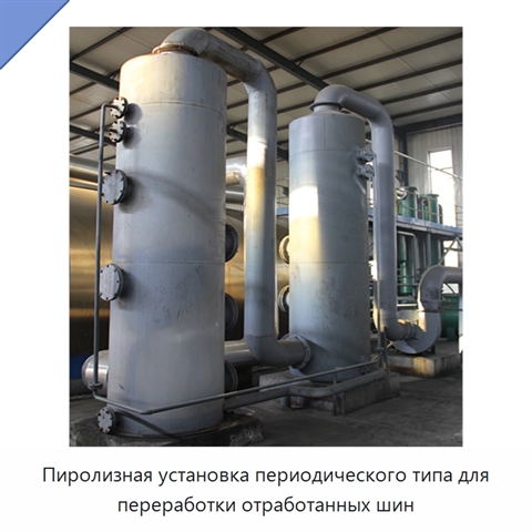 Пиролизная установка периодического типа для переработки отработанных шин