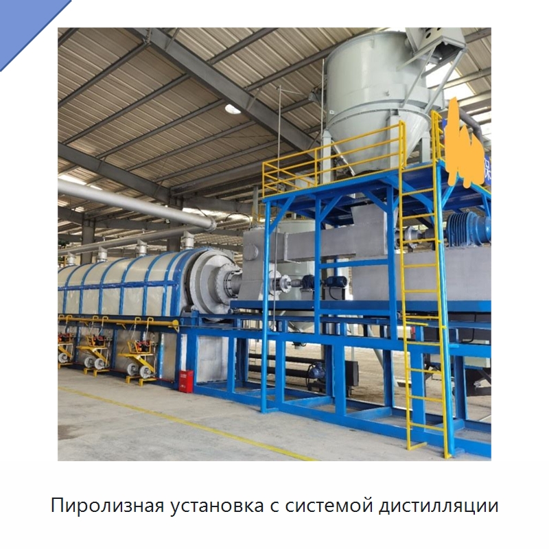Пиролизная установка с системой дистилляции — Оборудование для переработки резины
