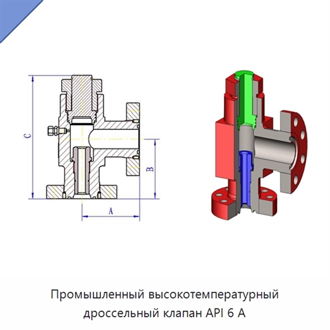 Промышленный высокотемпературный дроссельный клапан API 6 А