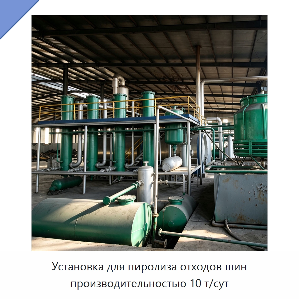 Установка для пиролиза отходов шин производительностью 10 т/сут — Оборудование для переработки резины
