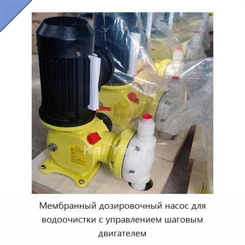 Мембранный дозировочный насос для водоочистки с управлением шаговым двигателем