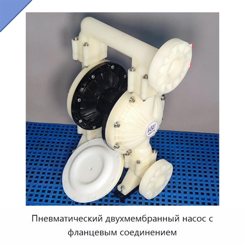 Пневматический двухмембранный насос с фланцевым соединением