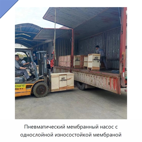 Пневматический мембранный насос с однослойной износостойкой мембраной