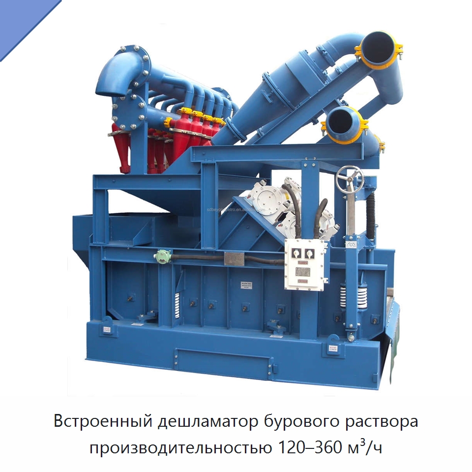 Встроенный дешламатор бурового раствора производительностью 120–360 м³/ч — Нефтепромысловое оборудование