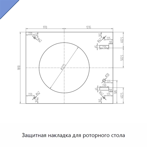 Защитная накладка для роторного стола