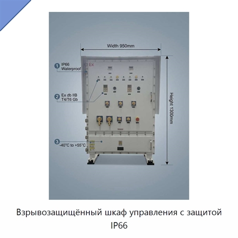 Взрывозащищённый шкаф управления с защитой IP66
