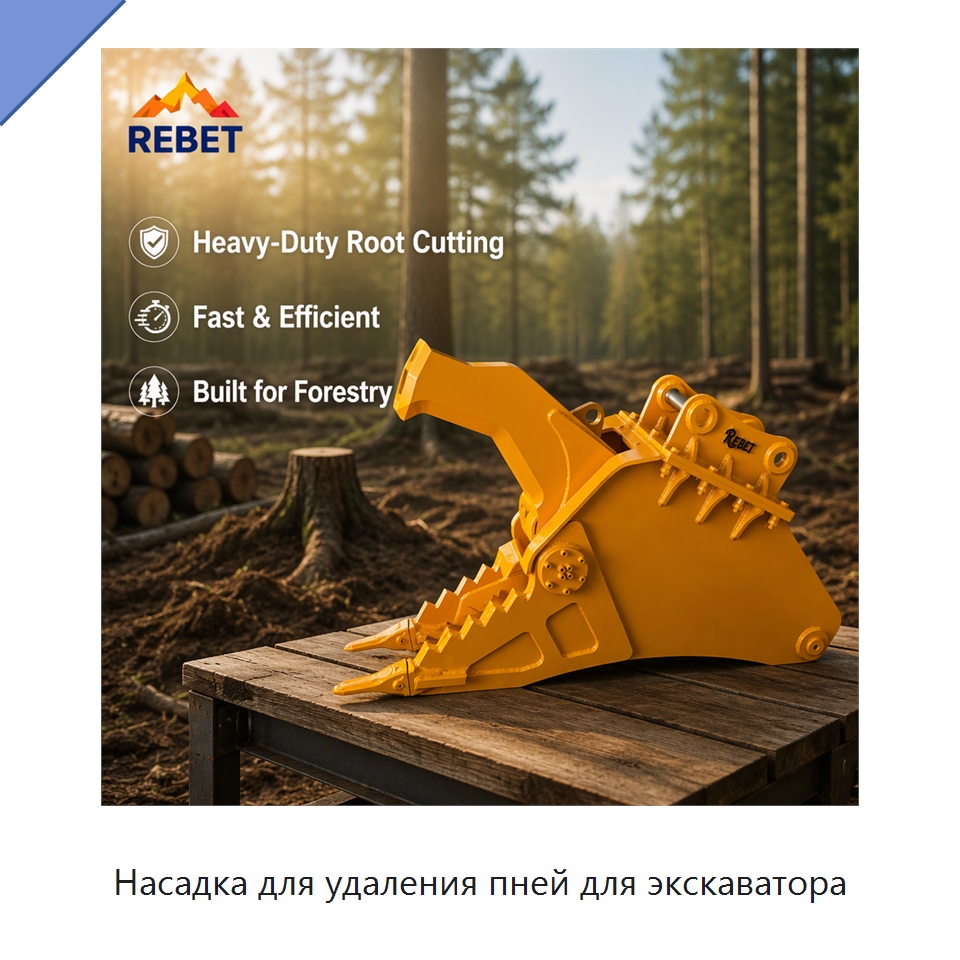 Насадка для удаления пней для экскаватора — Навесное оборудование для строительной техники